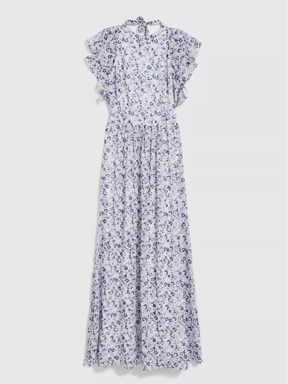 Moodo Modré květované maxi šaty Moodo