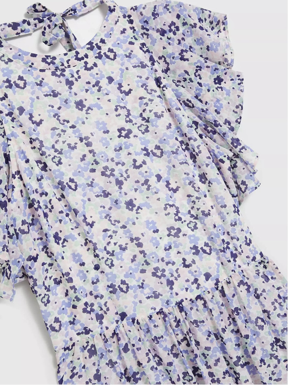 Moodo Modré květované maxi šaty Moodo