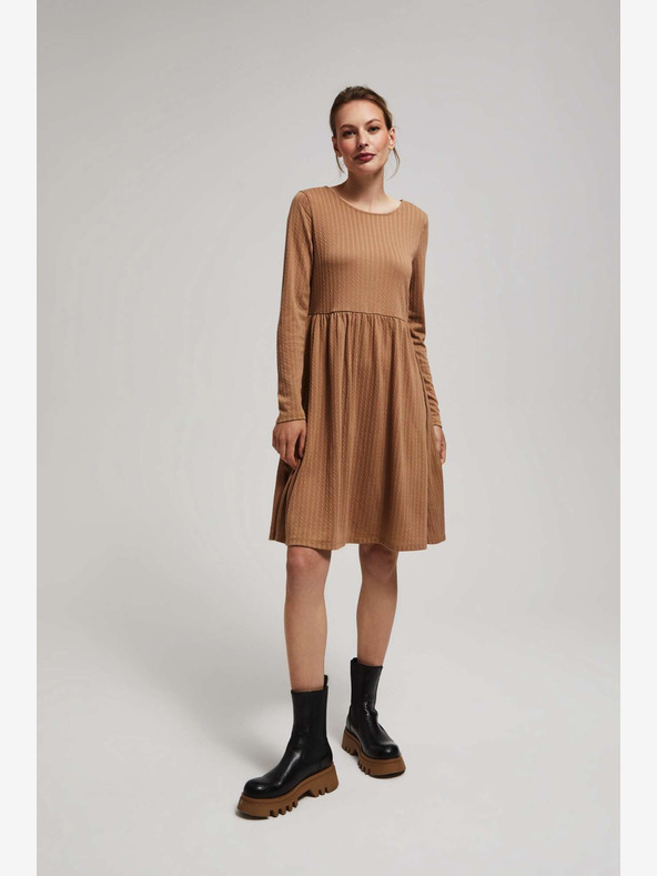 Moodo Dámské žebrované šaty Moodo