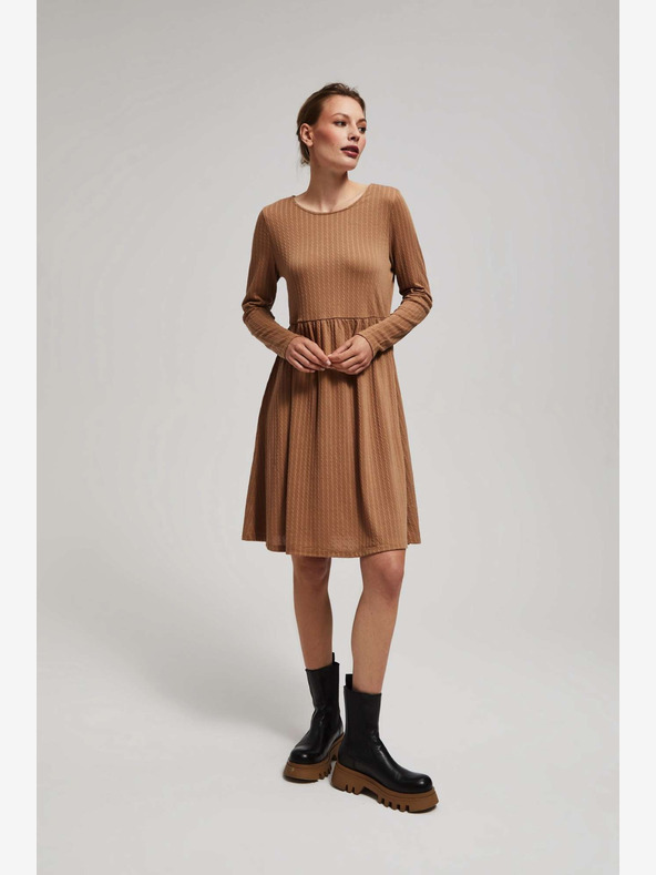 Moodo Dámské žebrované šaty Moodo