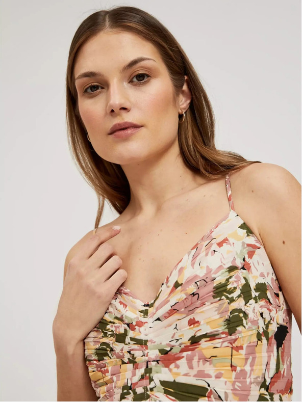 Moodo Starorůžové vzorované šaty Moodo