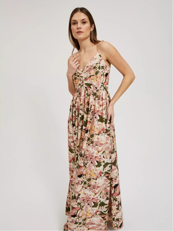 Moodo Starorůžové vzorované šaty Moodo