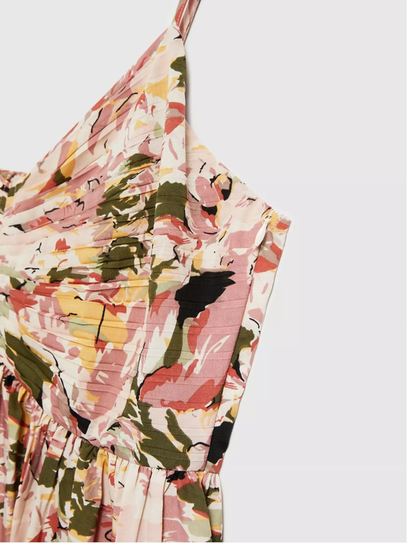 Moodo Starorůžové vzorované šaty Moodo