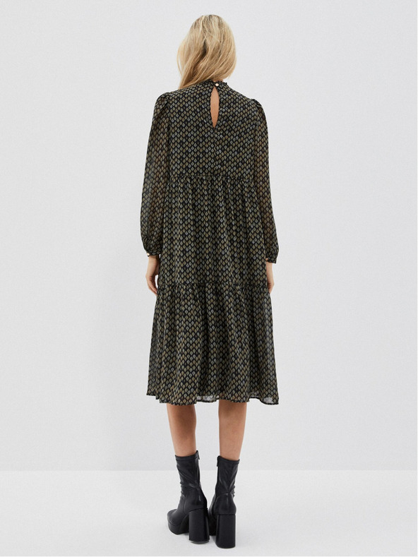 Moodo Černé dámské midi šaty Moodo