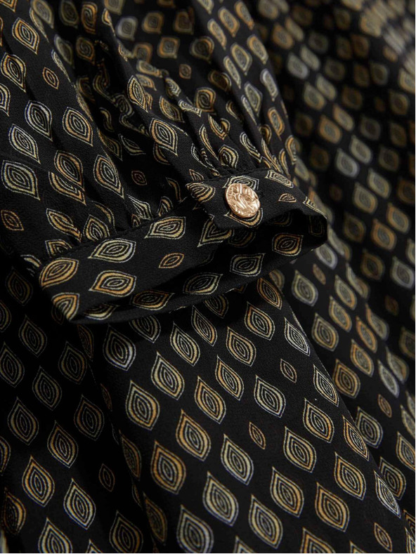 Moodo Černé dámské midi šaty Moodo