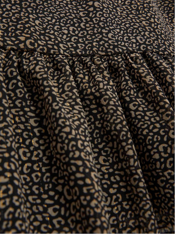 Moodo Černé dámské šaty s volánkem Moodo