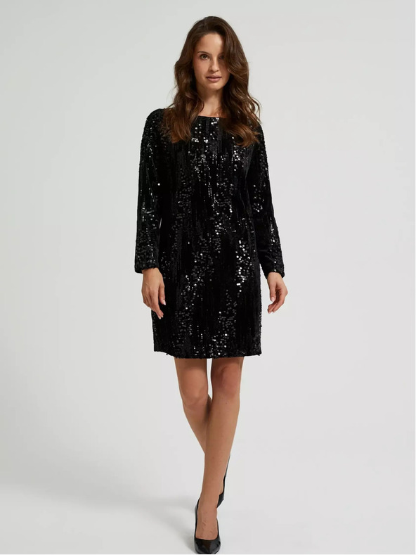 Moodo Dámské společenské šaty s flitry Moodo