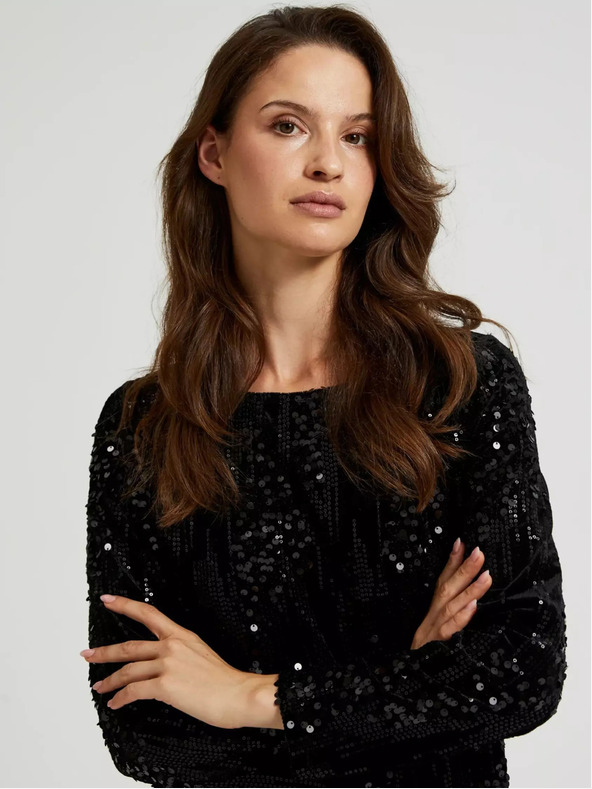 Moodo Dámské společenské šaty s flitry Moodo