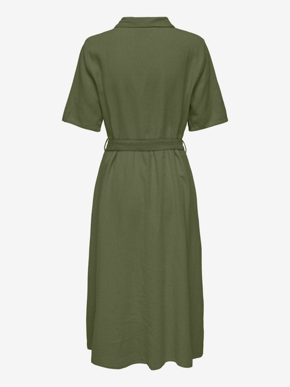 Jacqueline de Yong Khaki dámské košilové šaty JDY