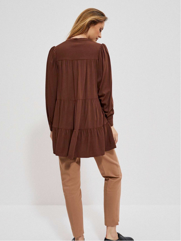 Moodo Hnědé dámské šaty Moodo