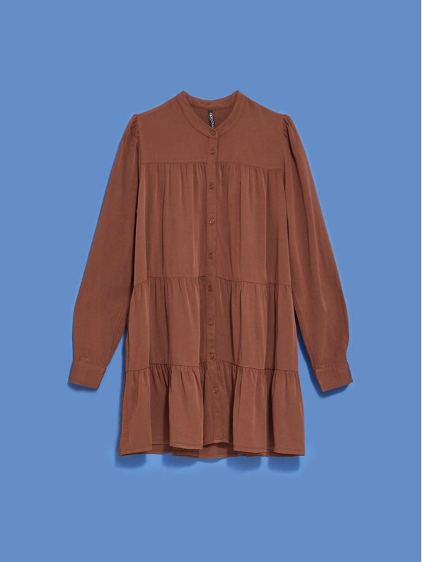 Moodo Hnědé dámské šaty Moodo