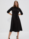 Moodo Černé dámské midi šaty Moodo