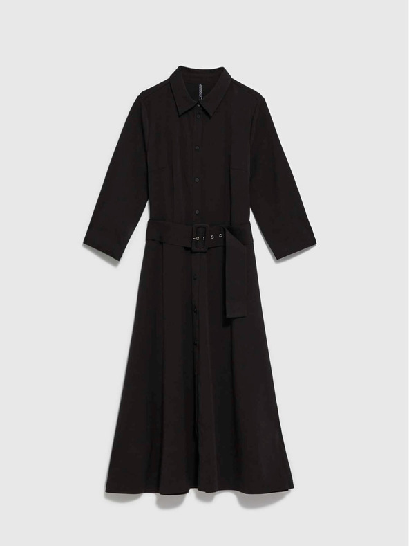 Moodo Černé dámské midi šaty Moodo