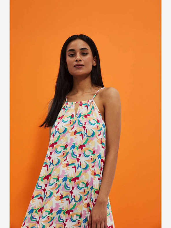 Moodo Vzorované letní šaty na ramínka Moodo