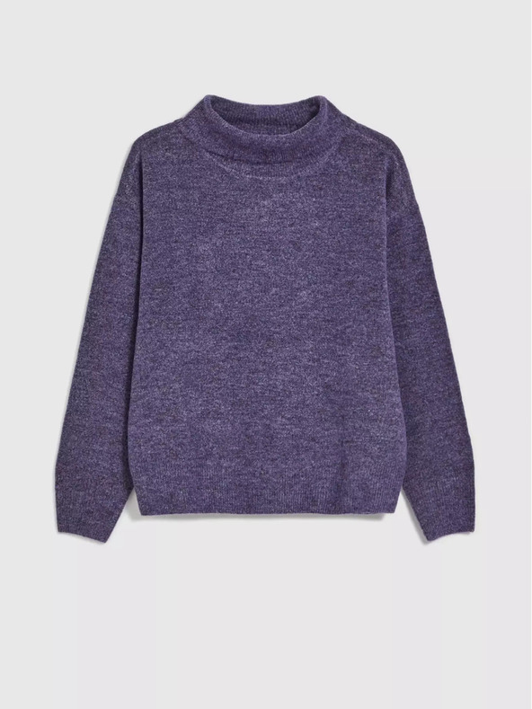 Moodo Fialový svetr s rolákem Moodo