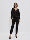 Moodo Černý dámský svetr s výstřihem do V Moodo