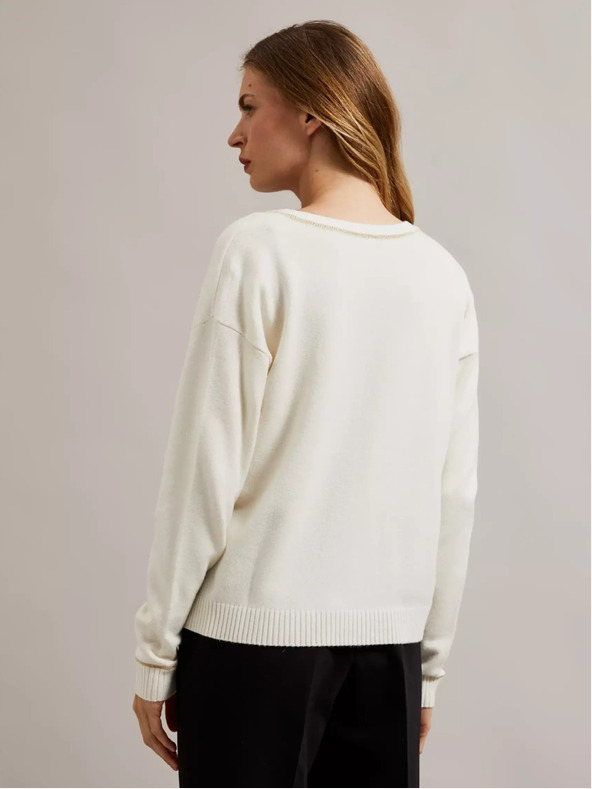 Moodo Dámský svetr zdobený metalickou nití Moodo