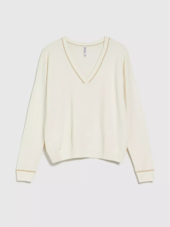 Moodo Dámský svetr zdobený metalickou nití Moodo