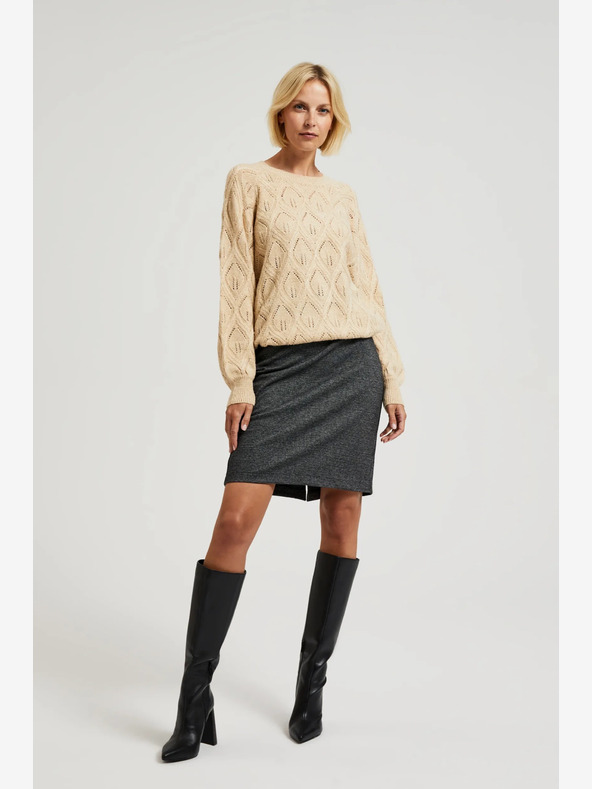 Moodo Béžový dámský svetr Moodo