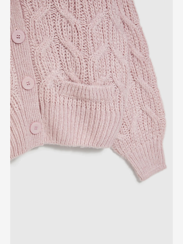 Moodo Světle růžový dámský kardigan Moodo