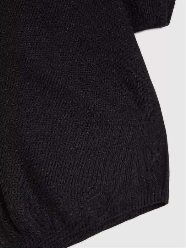 Moodo Černý oversize svetr s krátkým rukávem Moodo