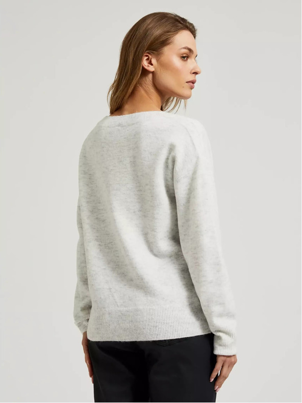 Moodo Dámský svetr s výstřihem V Moodo