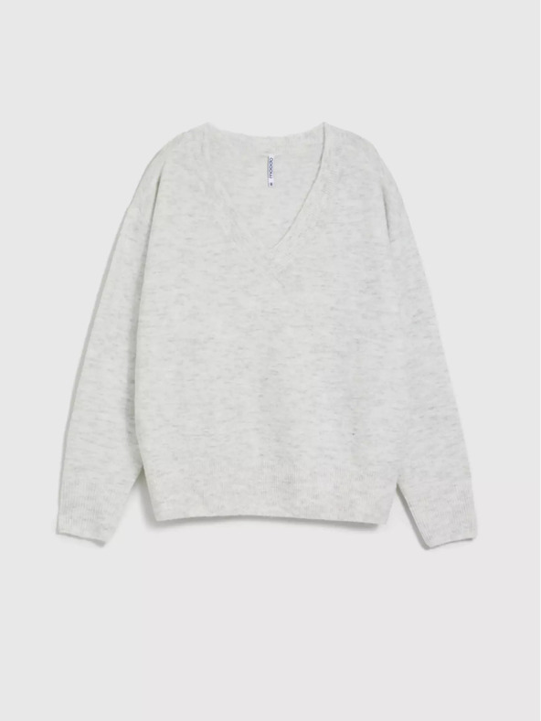 Moodo Dámský svetr s výstřihem V Moodo