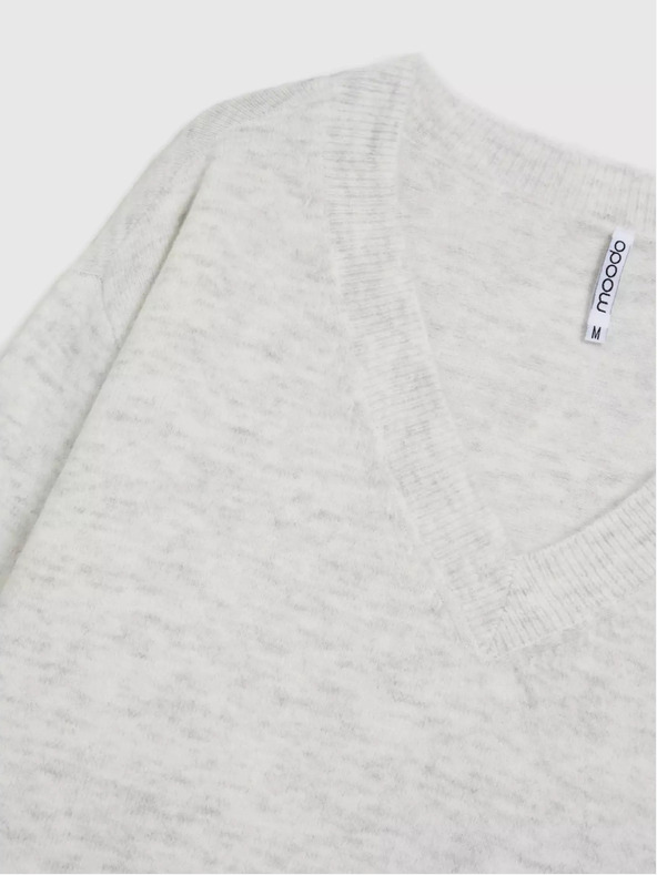 Moodo Dámský svetr s výstřihem V Moodo