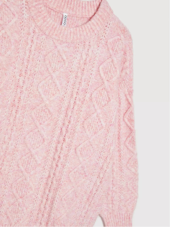 Moodo Růžový svetr volného střihu Moodo