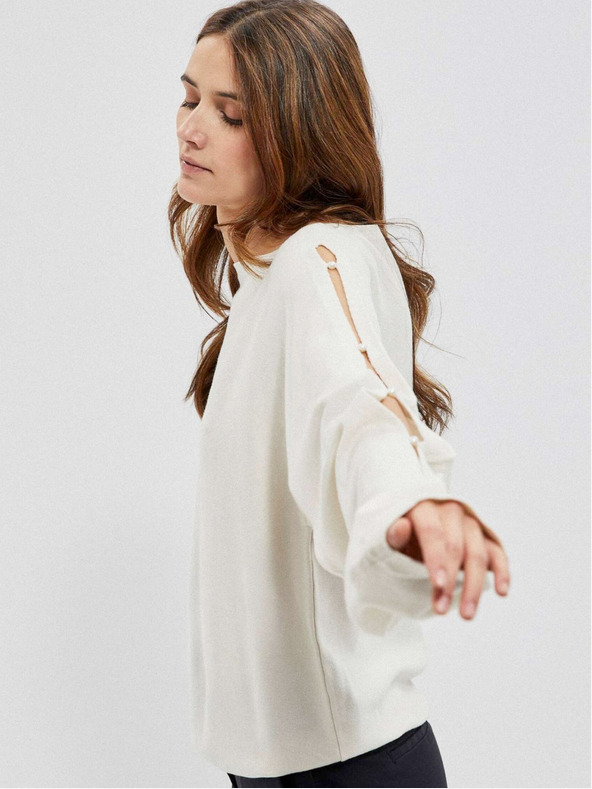 Moodo Krémový dámský svetr Moodo