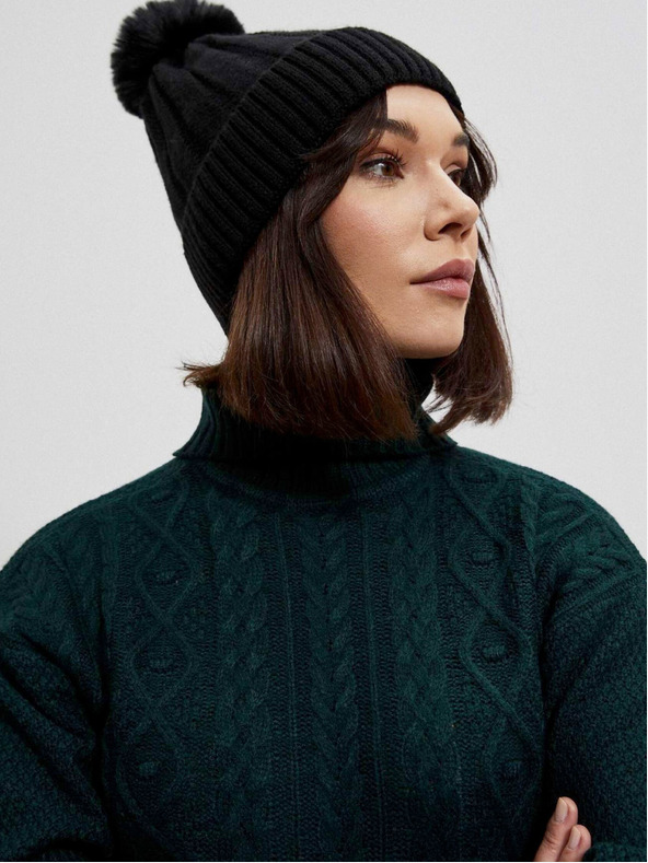 Moodo Tmavě zelený dámský svetr Moodo