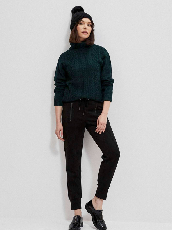 Moodo Tmavě zelený dámský svetr Moodo