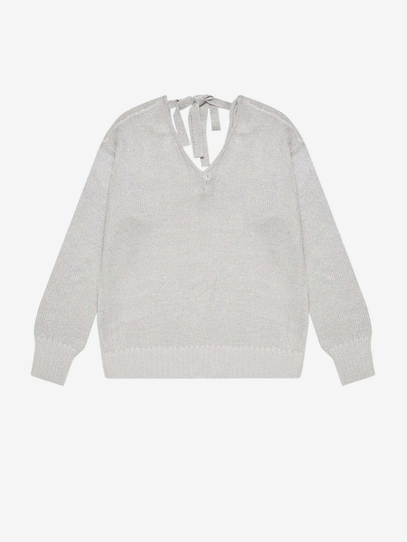 Moodo Šedý dámský lesklý svetr Moodo