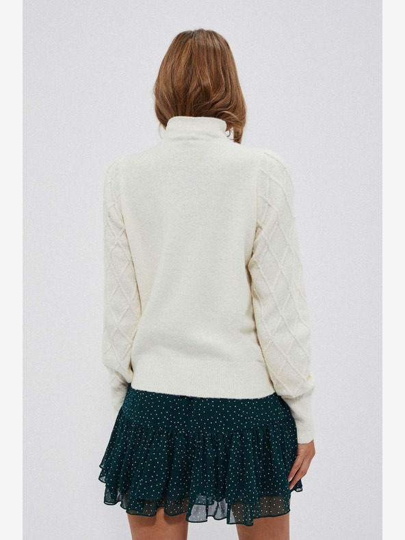 Moodo Krémový dámský svetr Moodo