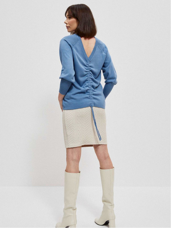 Moodo Modrý dámský svetr Moodo