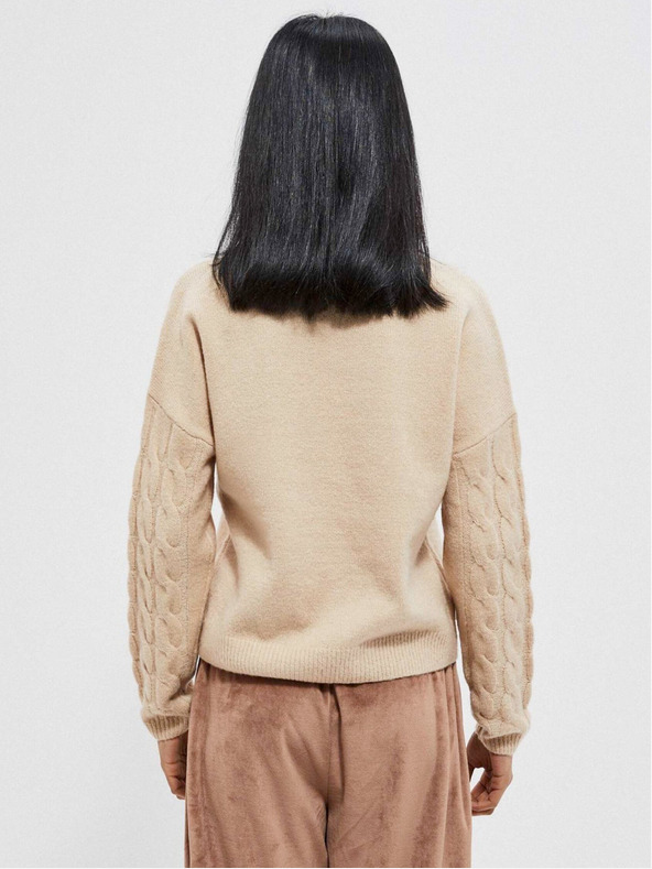 Moodo Béžový dámský svetr Moodo