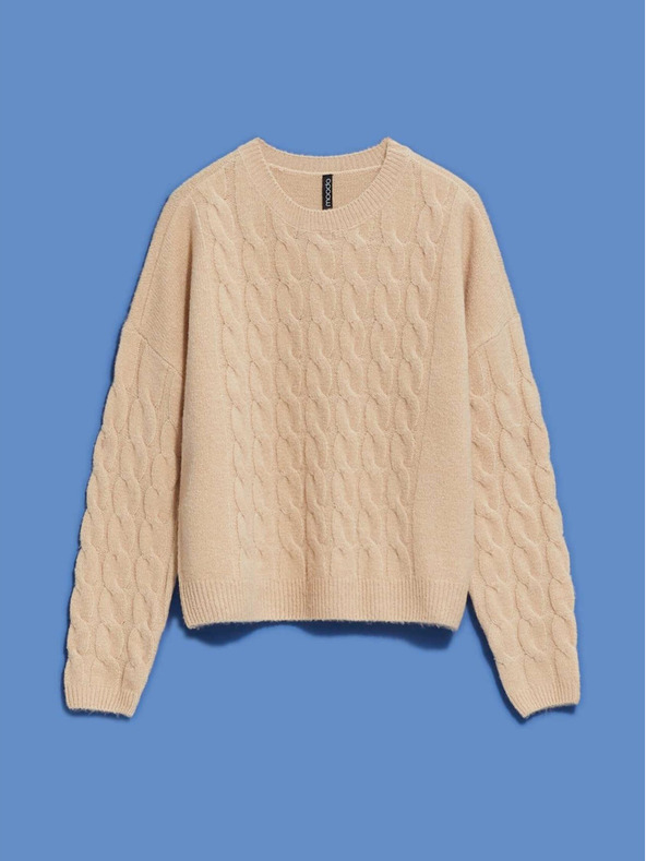 Moodo Béžový dámský svetr Moodo