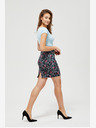 Moodo Tmavě modrá dámská květovaná sukně Moodo