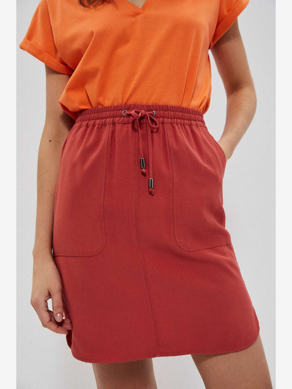 Moodo Červená dámská sukně Moodo