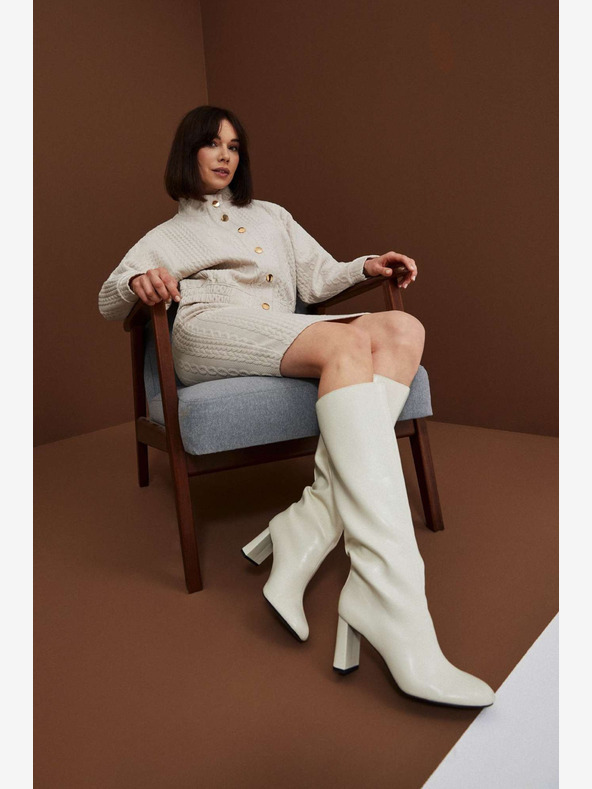 Moodo Béžová dámská sukně Moodo