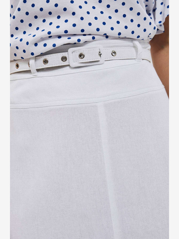 Moodo Bílá dámská sukně Moodo