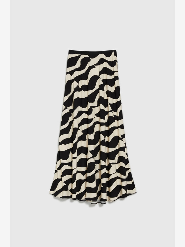 Moodo Béžovo-černá dámská vzorovaná sukně Moodo