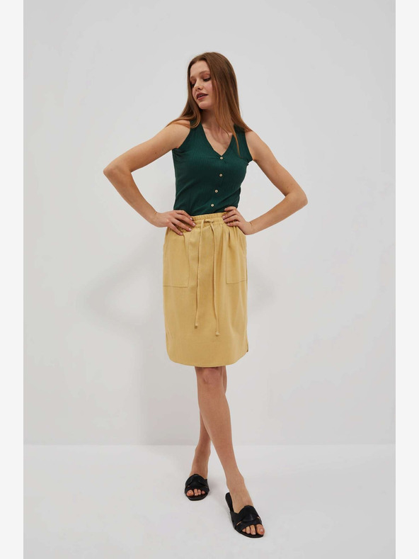 Moodo Žlutá sukně s kapsami Moodo