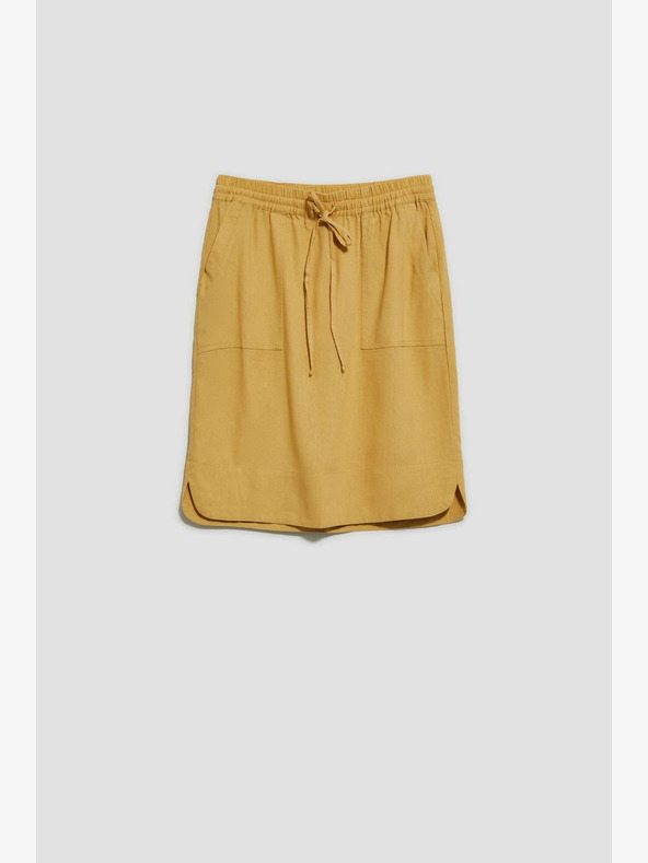 Moodo Žlutá sukně s kapsami Moodo