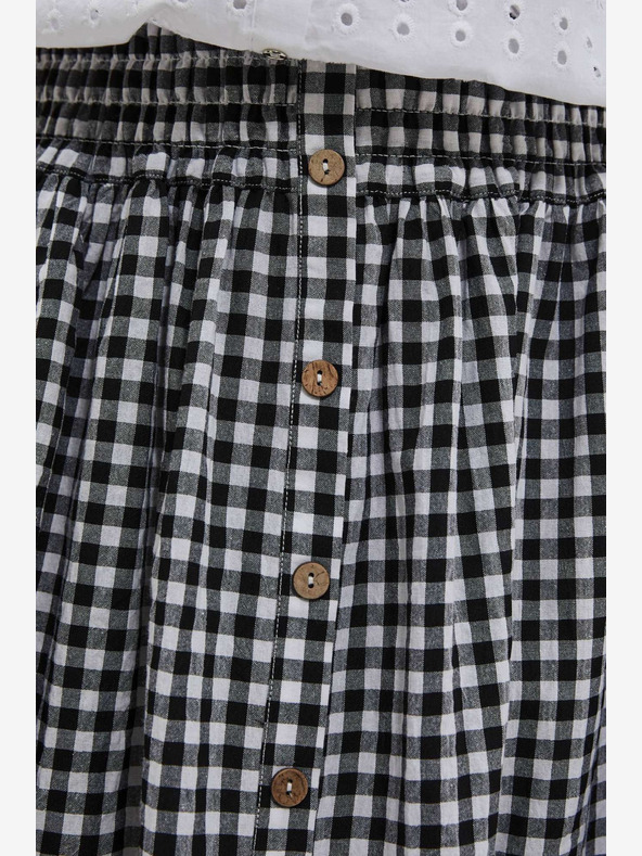 Moodo Bílo-černá dámská kostkovaná sukně Moodo