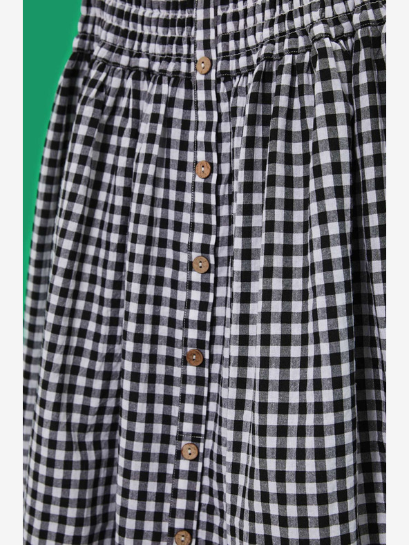 Moodo Bílo-černá dámská kostkovaná sukně Moodo