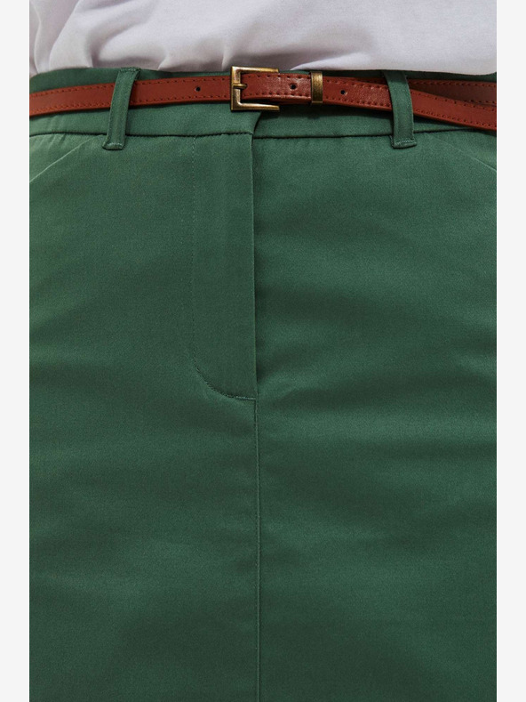 Moodo Zelená dámská sukně s páskem Moodo