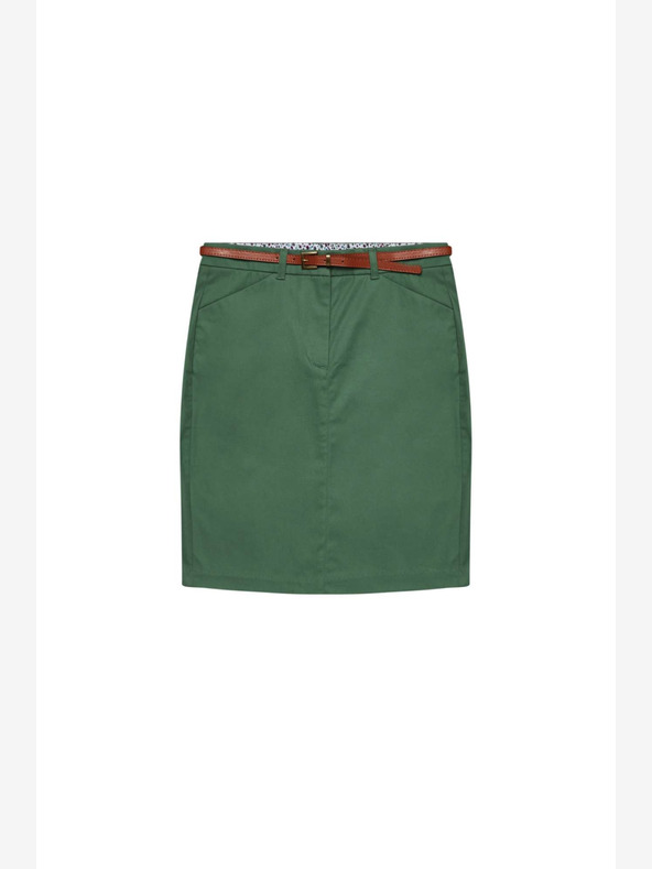 Moodo Zelená dámská sukně s páskem Moodo