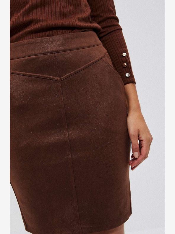 Moodo Hnědá dámská sukně Moodo