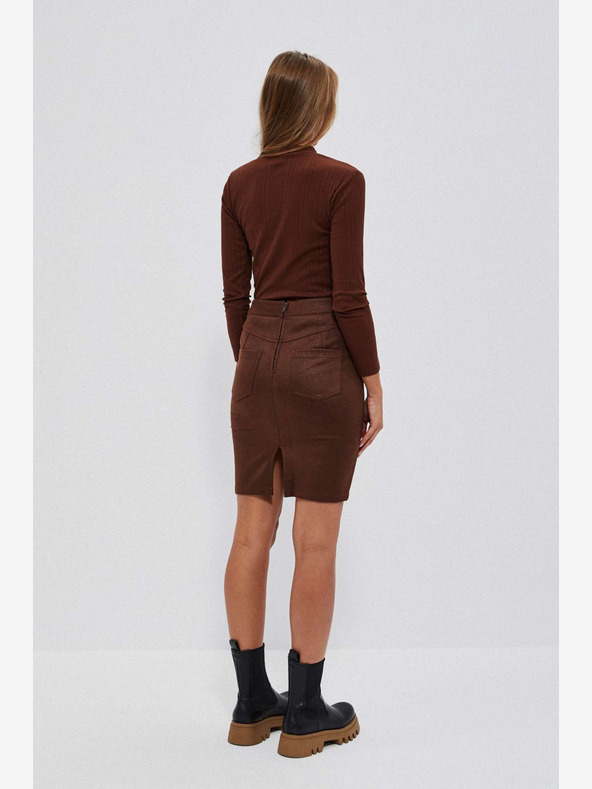 Moodo Hnědá dámská sukně Moodo